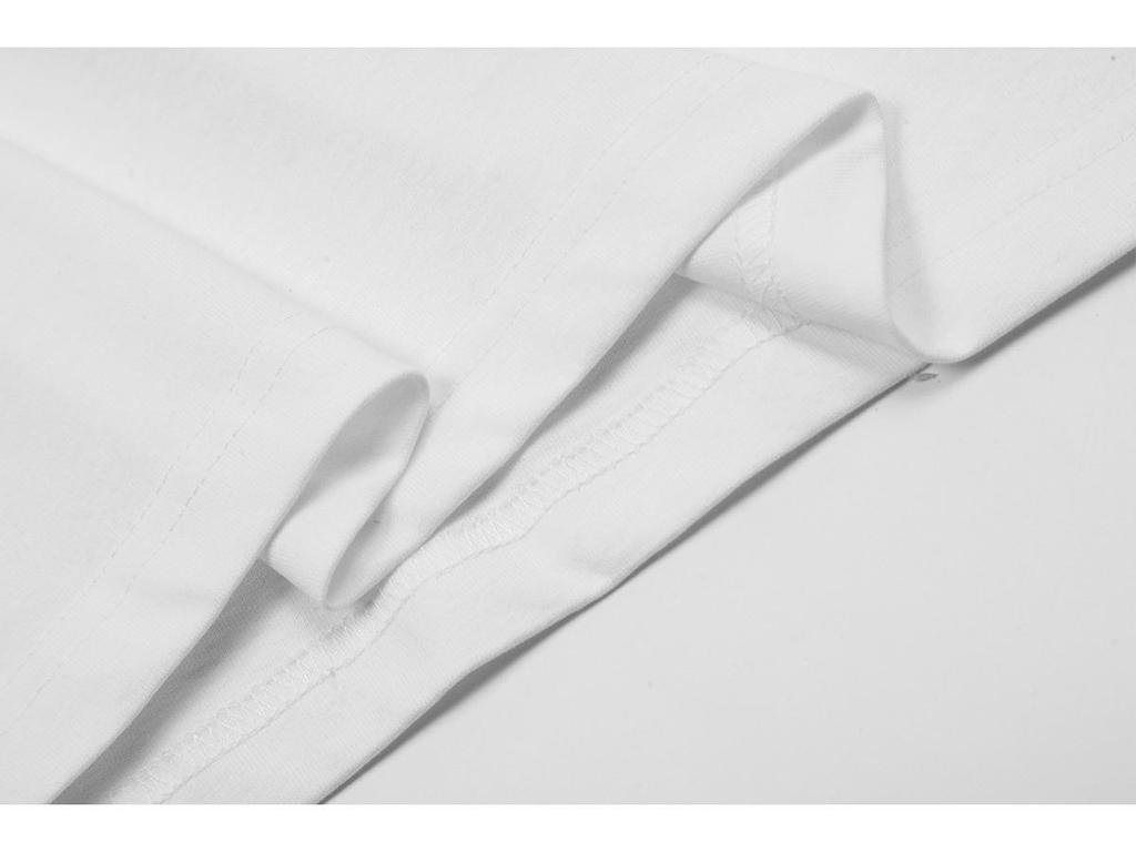 Koszulka bawełniana biała z nadrukiem literowym High Street Y Trend - Krótki rękaw