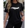 Women's Short-Sleeve T-Shirt, Single Pack, Geometric Wing Creative Trendy Art Design with Fun and Popular Print Pattern, Stretchy Crew Neck Top,
