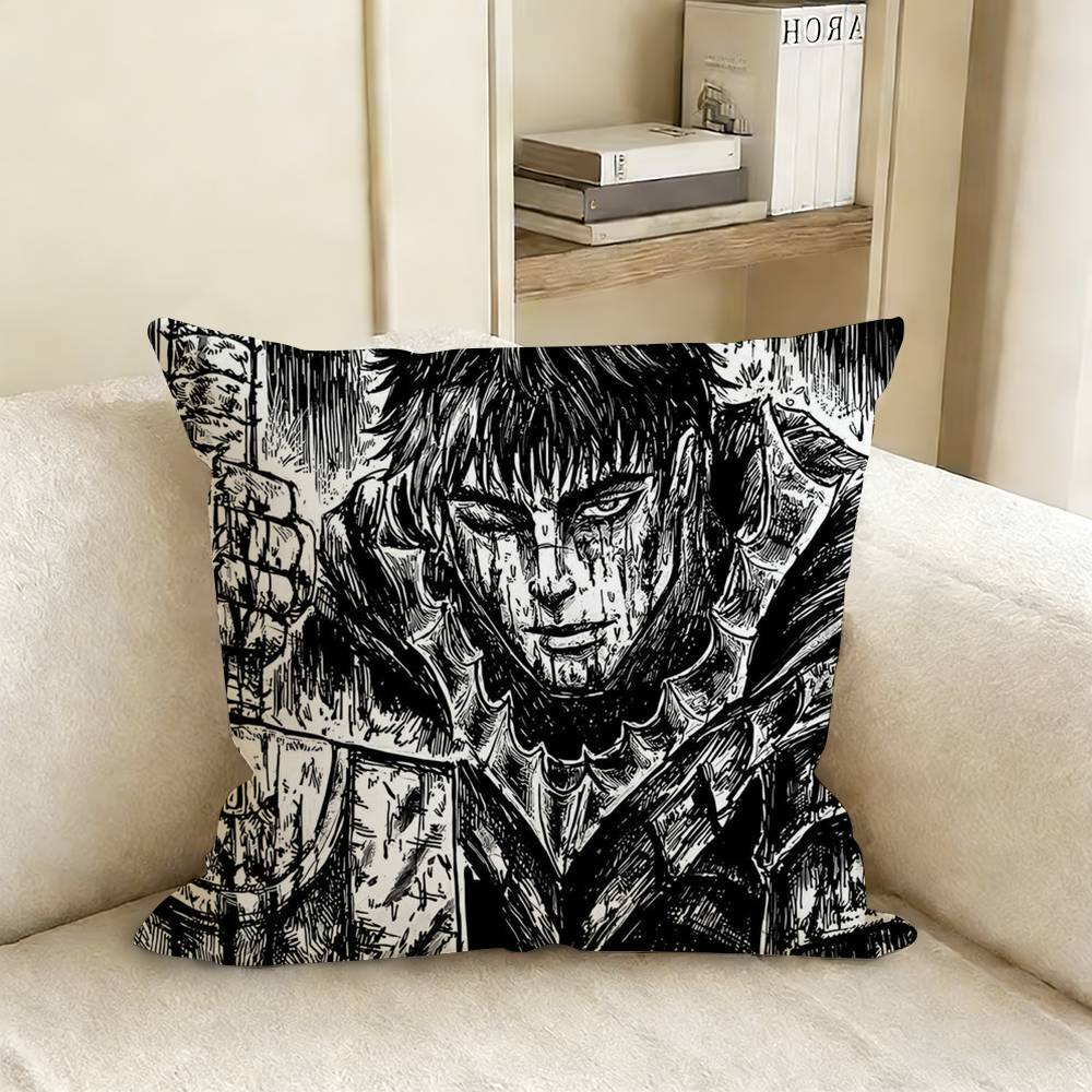 Berserk Guts Hot Anime Pillow Cover Sofa Cushion Cover Home Room Decoration Children Gift