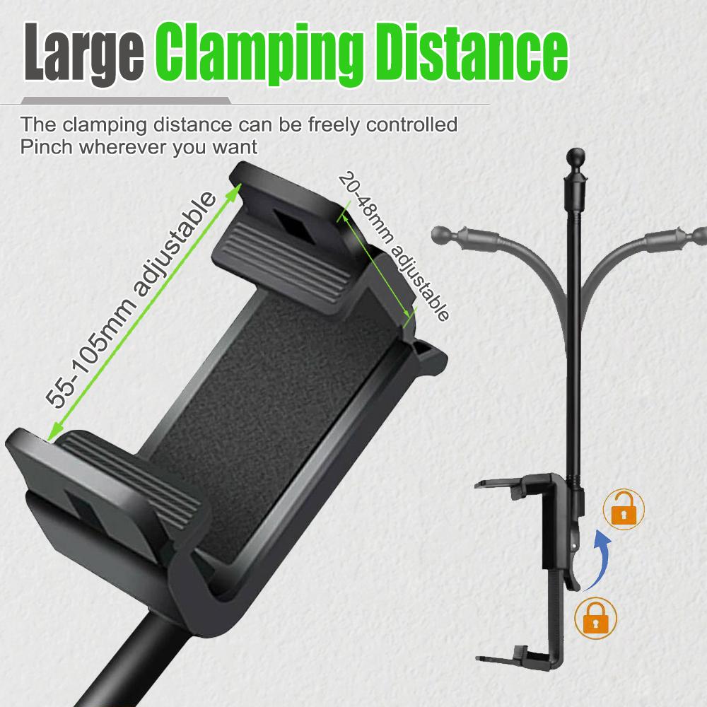 Universal Car Rearview Mirror Cell Phone Holder 360 Degree Rotation GPS Navigation Auto Cell Phone Mount