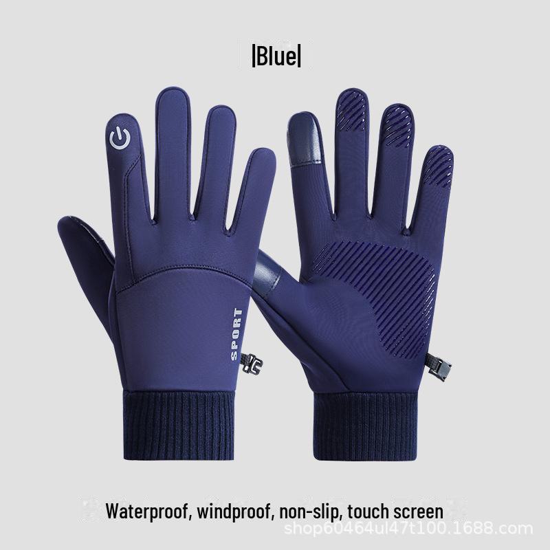 Women's & Men's Touchscreen Winter Cycling Gloves - Warm, Velvet-Lined, Windproof, For Students & Outdoor Sports