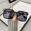 New square large frame light luxury style high-end sunglasses vacation sunglasses fashion European and American Internet celebrity glasses
