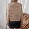 Women's Fashion Casual Thick Round Neck Long Sleeve Button Knit Sweater Cardigan Jacket