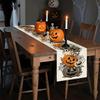1pc Halloween Table Runner - Jack-o'-lanterns, Spider Webs, Pumpkin Decorations - Farmhouse Kitchen Dining Party Decoration