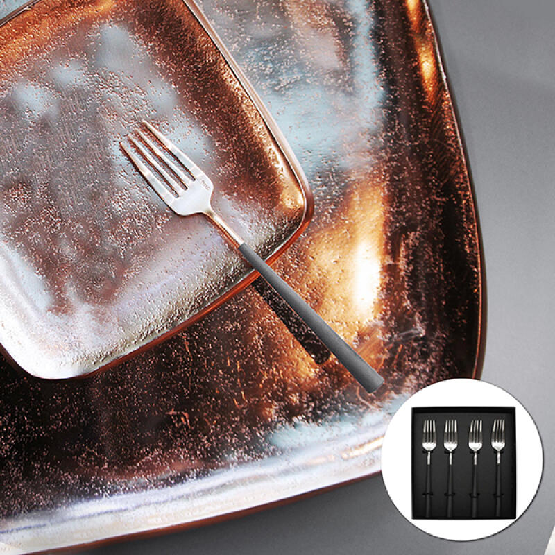 [belo inox] Gray Rose Gold Fork Gift Set