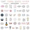 50 Inspirational Graffiti Text Stickers - Waterproof & Creative for Water Bottles, Luggage