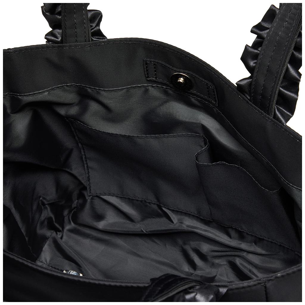 Beautiful Nylon Tote Square Large Capacity Lightweight Commuting Travel [ACROMASTER] Women's AY-087 (Black)