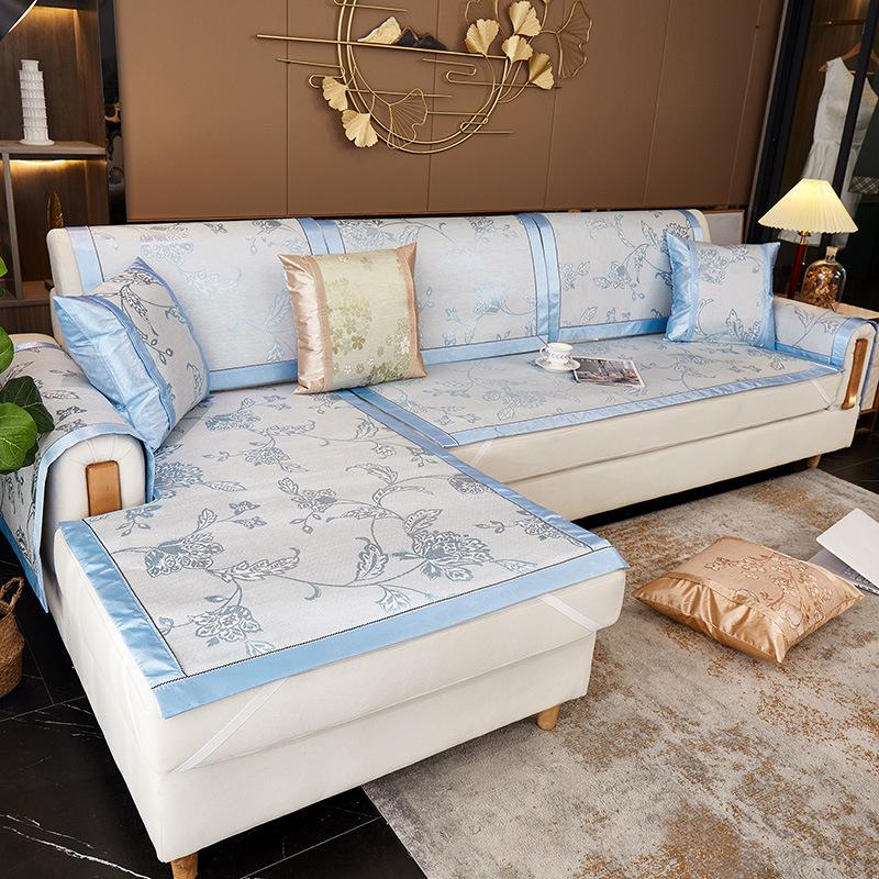 Rattan Mat Sofa Cushion Summer Summer Summer Summer Summer Mat Cushion Simple Modern Leather Full Covered Cloth
