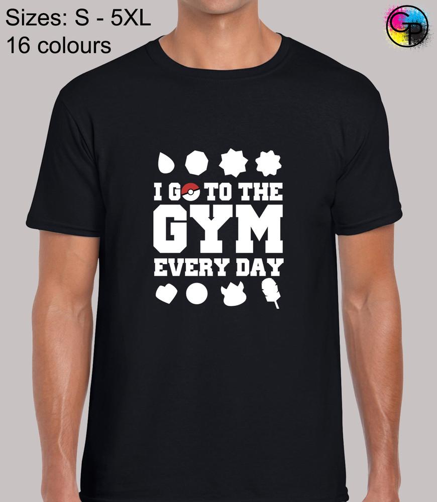 

I Go To The Gym Pocket monster inspired Novelty Regular Fit T-Shirt for Men 4XL