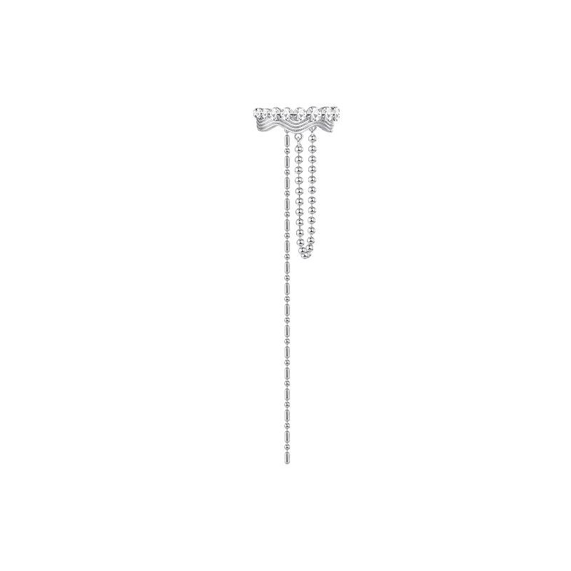 Spring Dawn Geometric Tile Chain Long Ear Cuff