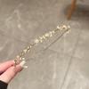 Perlen Strass Blumen Haarband Dünn Elegant Fee Blume Kopfband Exquisite Koreanische Braut Prinzessin Krone Kopfreif Zubehör