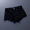 Summer Women's New Arrival Trendy K-style Tassel Mid-Waist Denim Shorts Slim Looking White Hole Hot Pants Thin 2025