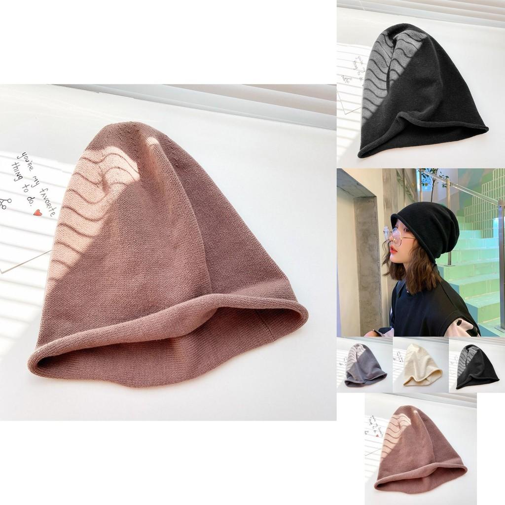 Soft Knit Cotton-polyester Beanie For Women Warm Winter Hat In Stylish Black