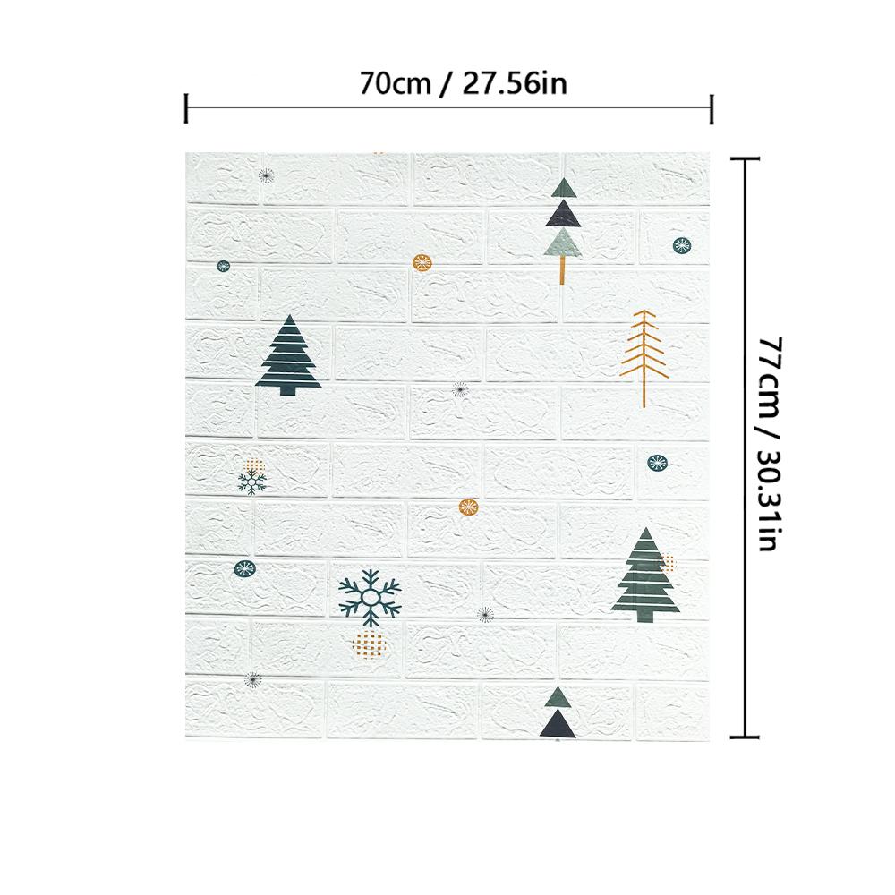 3D Do-It-Yourself Foam Wall Living Room Bedroom Kitchen Bathroom Wall Decals 77Cm*70Cm Water-Repellent Wall Cover Self Adhesive Home Ornament