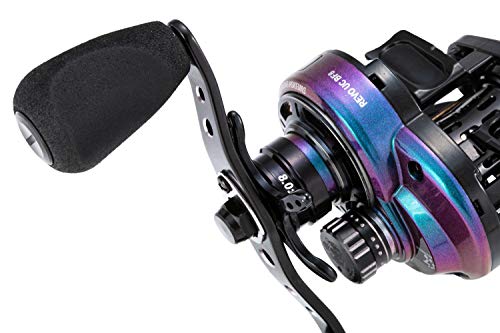 AbuGarcia REVO ULTRACAST BF8 Right-Handed Carbon Handle with Bait Finesse Spool, Super High Gear for Saltwater Fishing