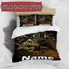 3pcs Duvet Cover Set (1*Duvet Cover + 2*Pillowcase, Without Core), Custom Name AEK Athens FC Pattern Bedding Set, Home Bedroom Decor Gift
