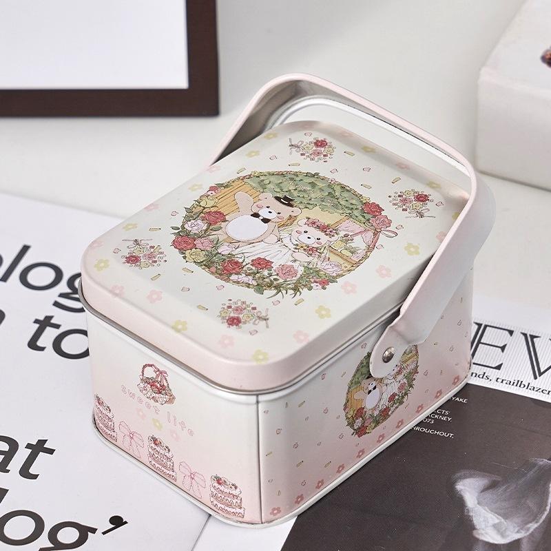 Tinplate Candy Box Kids Gifts Small Tin Box Cookie Boxes Portable Gift Case For Birthday Wedding Party Decoration