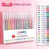 Penna Gel Scintillante Penna Gel Penna Evidenziatore Fluorescente Studente Conto Mano Polvere Scintillante Sabbia Scintillante Penna Neutra Color Perla
