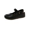 Inner height increase retro versatile casual single shoes women's summer new ballet style round head with small leather shoes