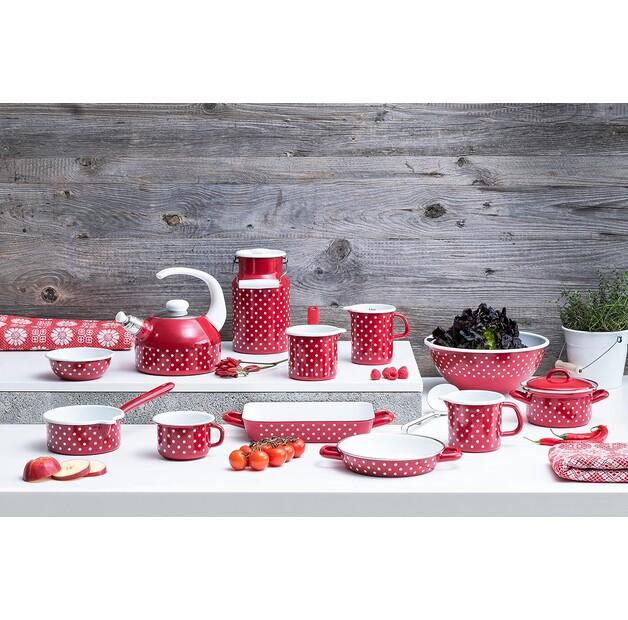 Riess Country Saucepan with Spout Polka Dot Red 12 Cm 1 L (0040-077)