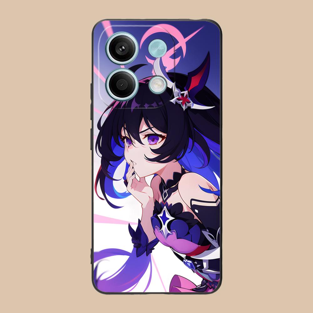 HSR Seele Matte TPU Mobile Phone Case for Xiaomi 15 14 13 12 Mi 11 T Ultra Lite Pro S X 5G Colorful Printing Cover