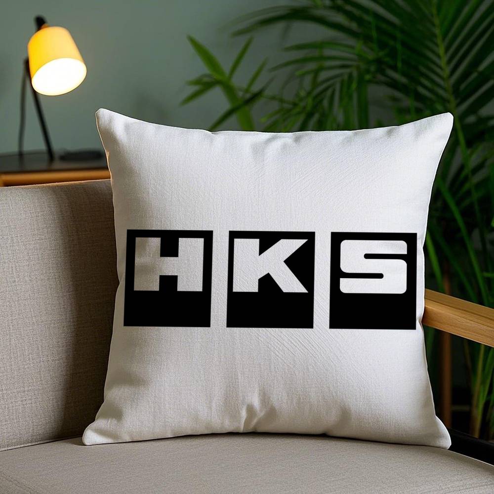 Retro Pattern H-Hks Pillow Case Office Sofa Dorm Chair Back Short Plush Double-sided Printing Home  Cushion Cover