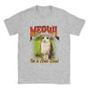 Humor Cat Owl Funny Cursed Internet Brainrot Bootleg Meowl TShirts Men 100 Cotton T Shirts Short Sleeve Plus Size Clothing