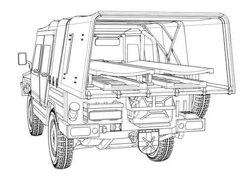 Ace 1/35 Scale German Iltis 4WD Field Ambulance Type 183 Plastic Model Kit UA35103