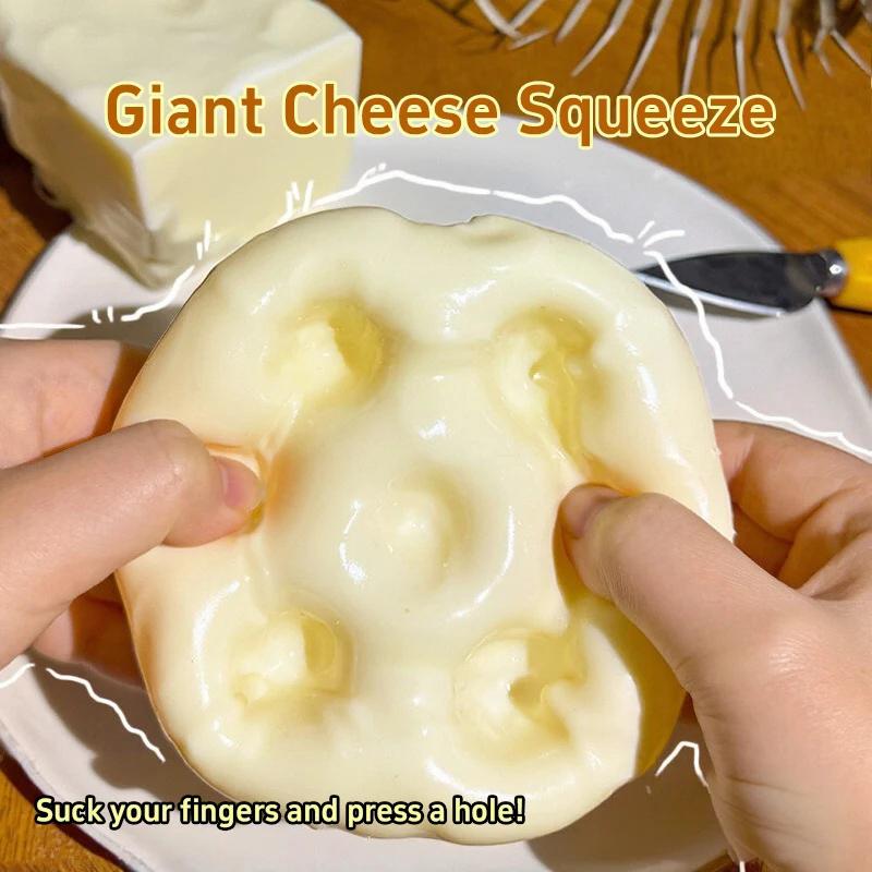 Jumbo Käsewürfel Stressball Große formbare Käse-Quetschball Nicht hüpfendes Fidget-Spielzeug Asmr Sensorisches Anti-Stress Festival Geschenk