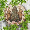Retro Aluminum Santa Claus Christmas Metal Sign 8x8 Inch Vintage Holiday Wall Decor For Home Kitchen Bar