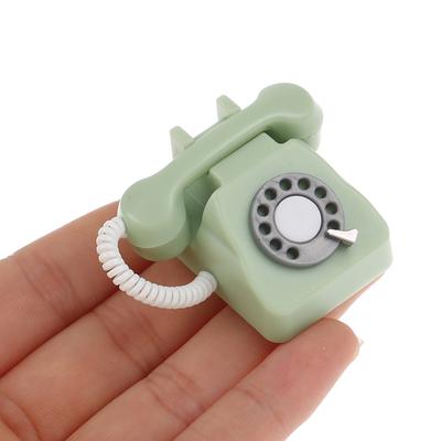 1ks Miniaturní retro nábytek do domečku pro panenky Vintage telefon Domácí nábytek Acc Decor Miniaturní simulační hračka