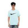 Nike T Shirts Men's Light Green Crew Neck Moderate Straight Fit (Unisex) T-Shirts BV0628 382