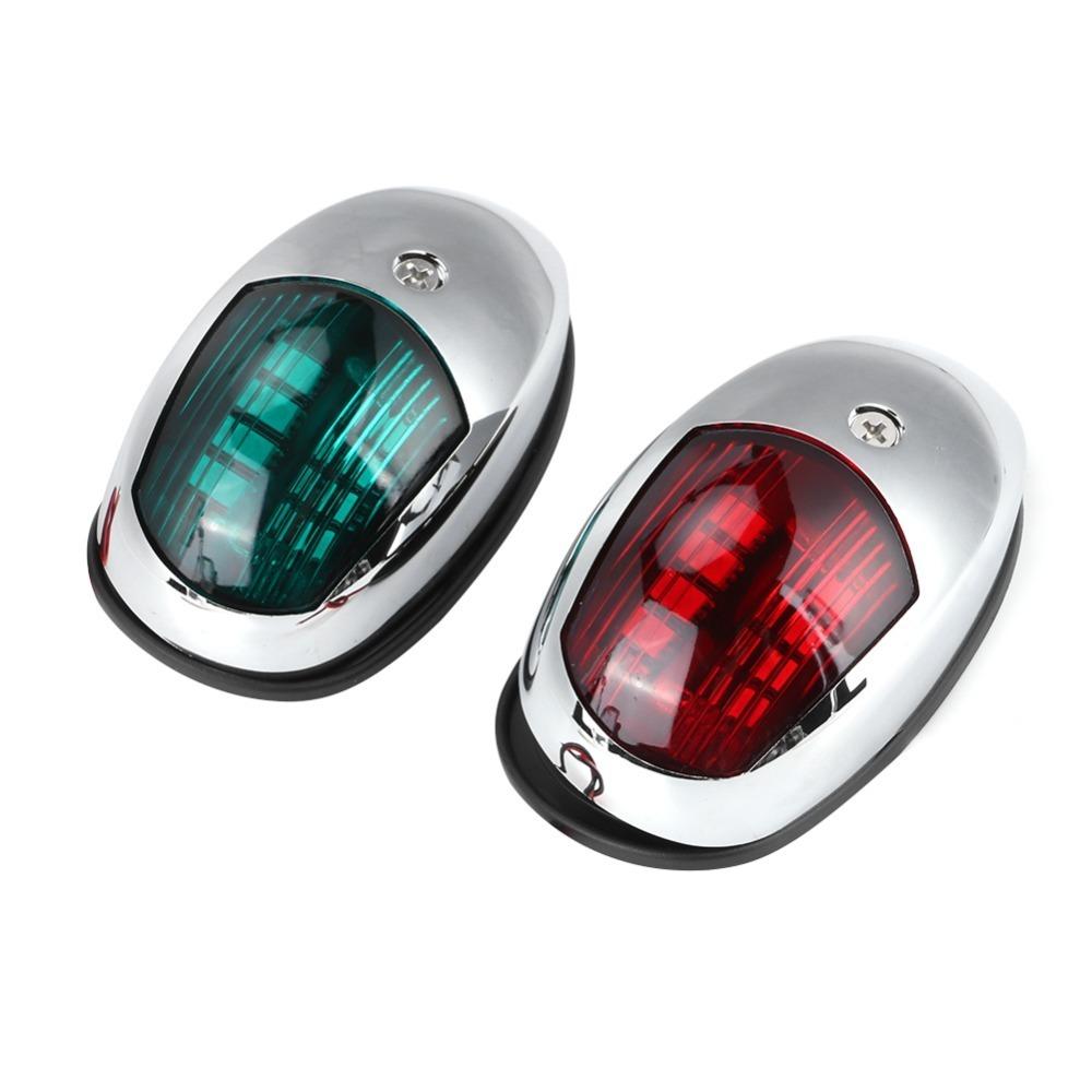 1Pair Professional 12V LED Marine Navigation Light PC Boat Navigation Light Red Port Lamp For Bass Boats