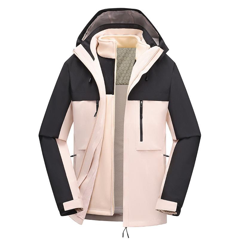 Outdoor Three-in-one Detachable Waterproof and Windproof Jacket