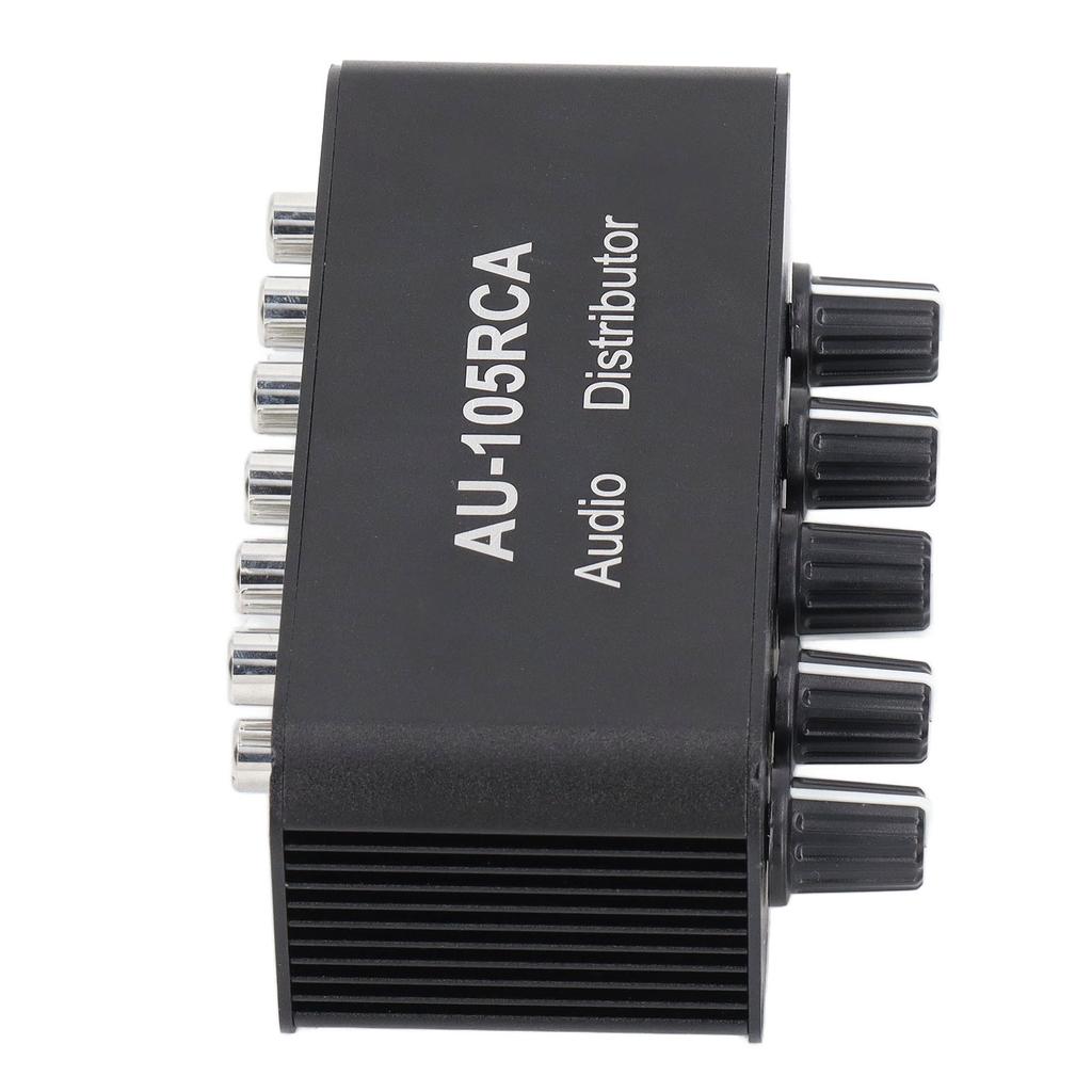 Bi Directional Audio Switcher High Fidelity 5 Way Audio Switch Splitter for Multimedia Conference Room