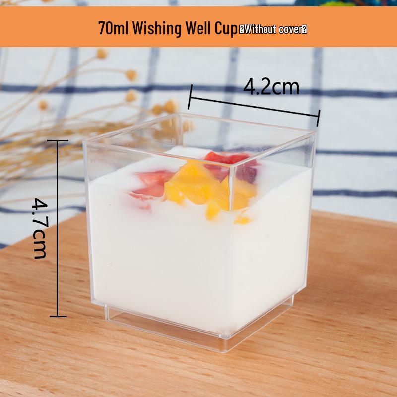 High-Stemmed Disposable Transparent Cup for Desserts, Pudding, Milkshakes, Mousse, Ice Cream, Red Wine, or Champagne.