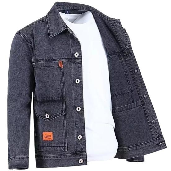 Men Autumn Jacket Pocket Long Sleeves Solid Color Loose Single-breasted Warm Cardigan