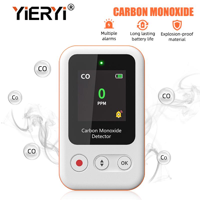 Portable CO Detector GZ-CO10 Carbon Monoxide Alarm USB Rechargeable Sensor for Home Car Camping Safety