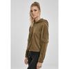 Sweatshirt à capuche - Urban Classics - Short Worker - Vert olive - Manches longues - Femme