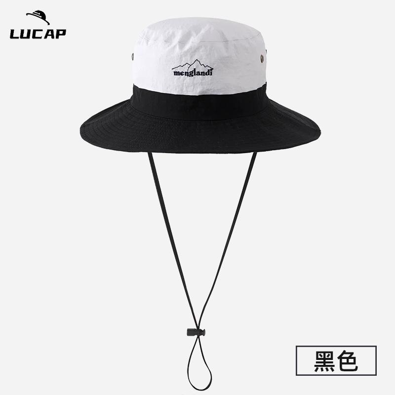 Summer Sun Protection Bucket Hat Women's Outdoor Big-brimmed Fishing Hat Hiking Camping Waterproof and Light Versatile Mountaineering Hat
