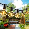 Night Market Retro LED String Lights with E26 G40 Bulbs - Copper Wire, EU/US Standard