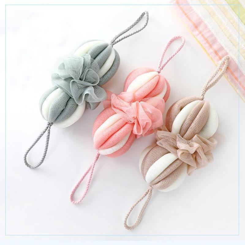 Bath Flower Strips Stretchable Bath Ball Long Strips Soft Bath Artifact Bathing and Scrubbing Adult Durable Stretchable Bath Ball
