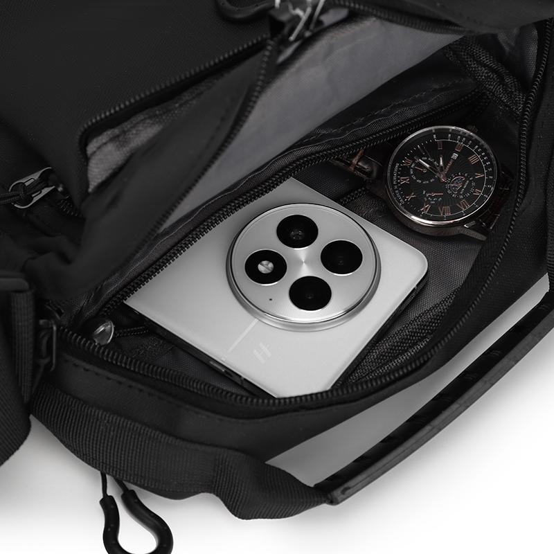 Men's Shoulder Bag Large Capacity Outdoor Commuter Mobile Phone Bag Water-Repellent Business Handbag