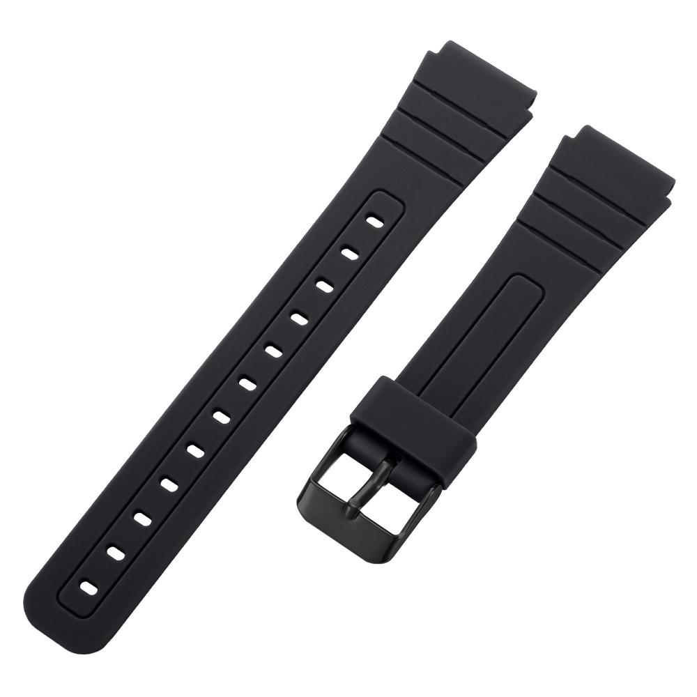 

18-мм силіконовий ремінець для годинника Casio F91W W800H SGW400 F-91W F84 F105/108 A158/168 AE1200 Водонепроникний ремінець Заміна браслета 18mm