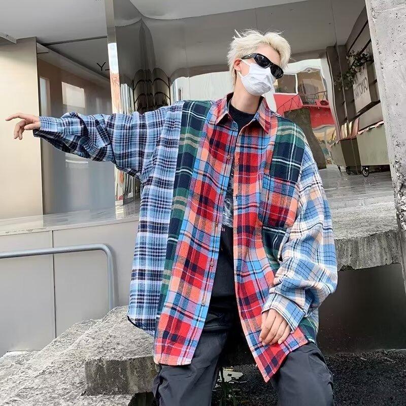 Fresh Shirt for Women Spring and Summer New Junior High School Students Loose Plus Size Plaid Shirt Coat