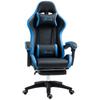 Office Chair Gaming Chair 1 Headrest 1 Lumbar Support Blue And Black