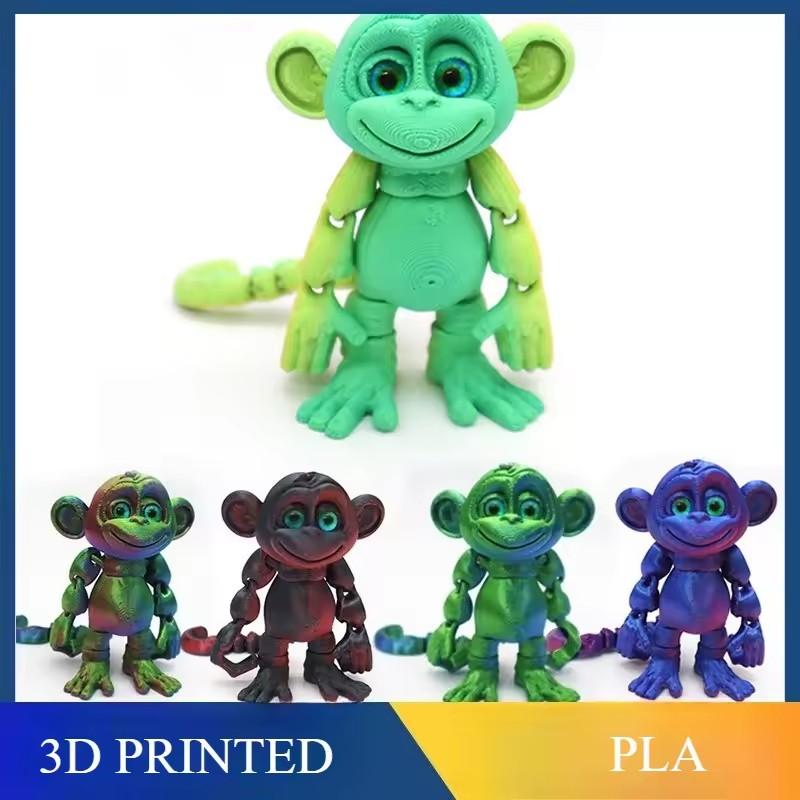 3D Printing Monkey Crafts Figure Multi-joint Movable Funny Abstract For Home Desk Decoration Accessories Children's Unique Gift