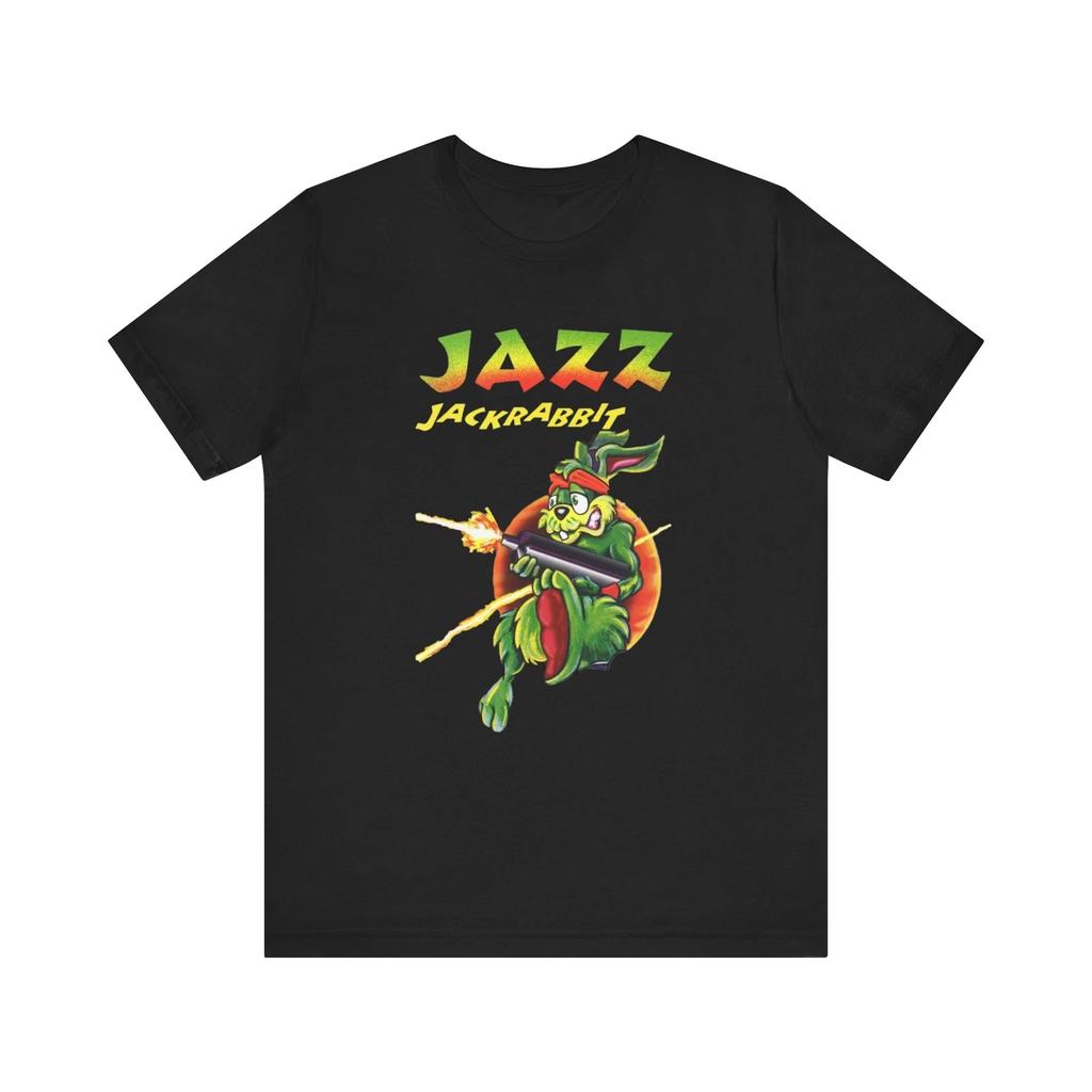 Jazz Jackrabbit PC DOS Stile Retro Copertina Artistica Maglietta Unisex a Manica Corta