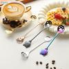 5-teiliges Edelstahl-Katzenkopf & Pfoten-Löffelset, Bunte Katzenkralle Kaffee- & Dessertlöffel für Tee, Kaffee & Tischdekoration