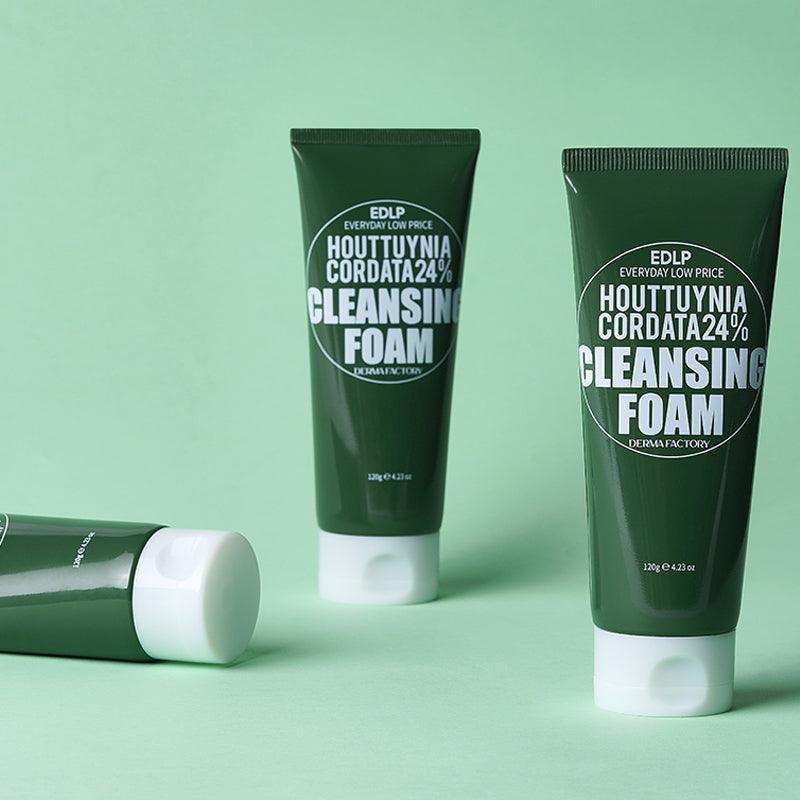 [DERMA FACTORY] EDLP Houttuynia Cordata 24% Cleansing Foam 120g